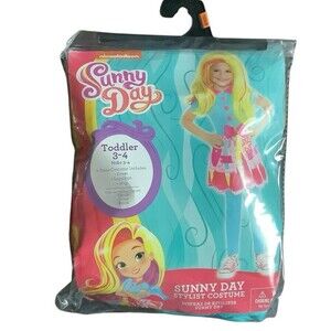 Sunny Day Stylist Costume Toddler 3-4 Pink Turquoise Yellow New